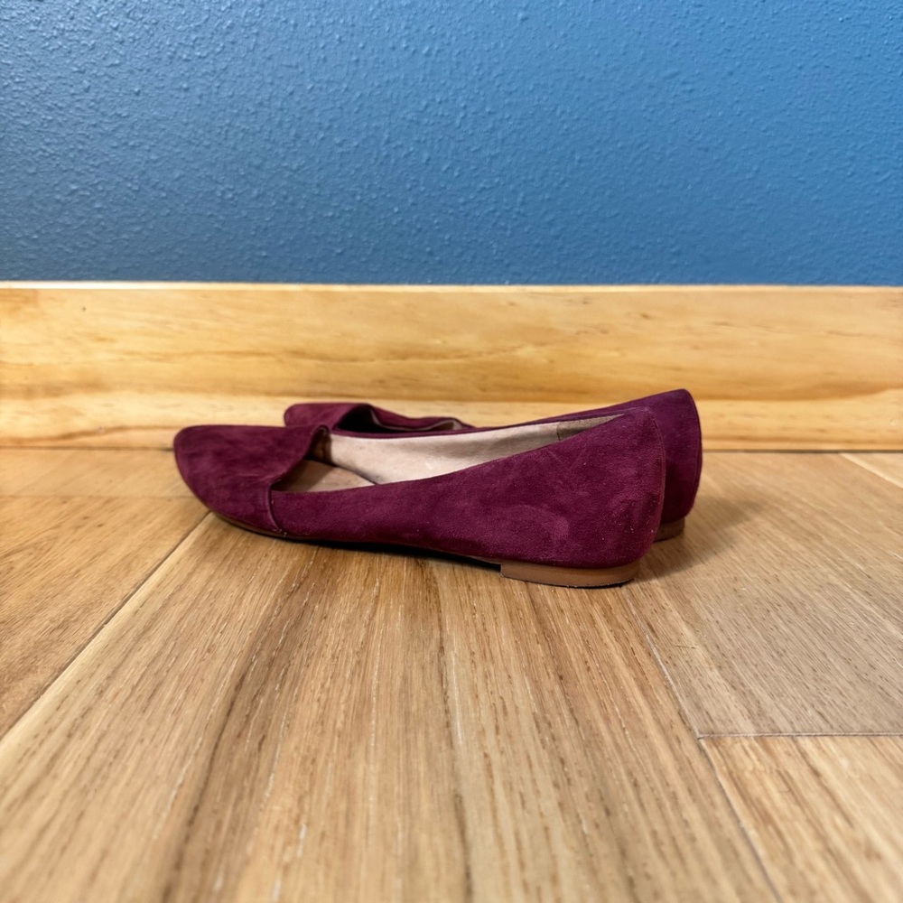 Madewell Mira Burgundy Pointed Toe Flats Size 8.5 - Picture 6 of 8
